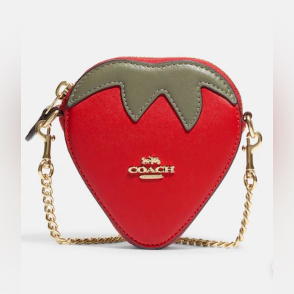 NWT Coach Strawberry Coin Case